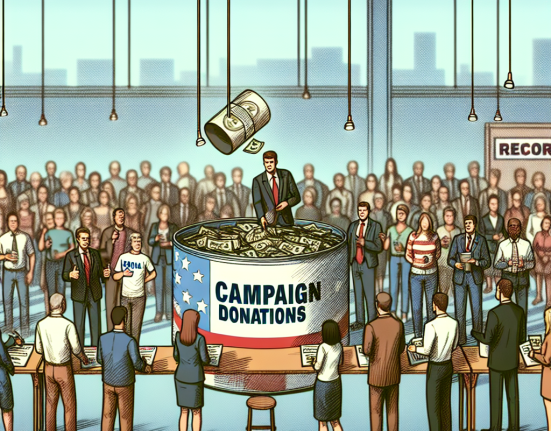 Donald Trump primeste donatii record pentru campania sa