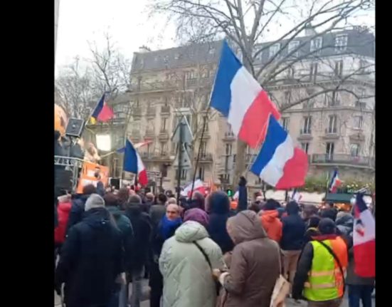 Manifestatii la Ambasada Romaniei din Paris pentru Calin Georgescu