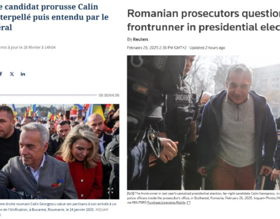 Audierea lui Calin Georgescu la Parchet pe prima pagina