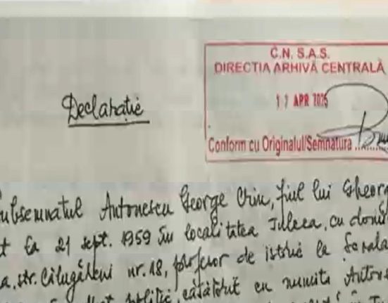 Crin Antonescu a prezentat declaratia data la Securitate